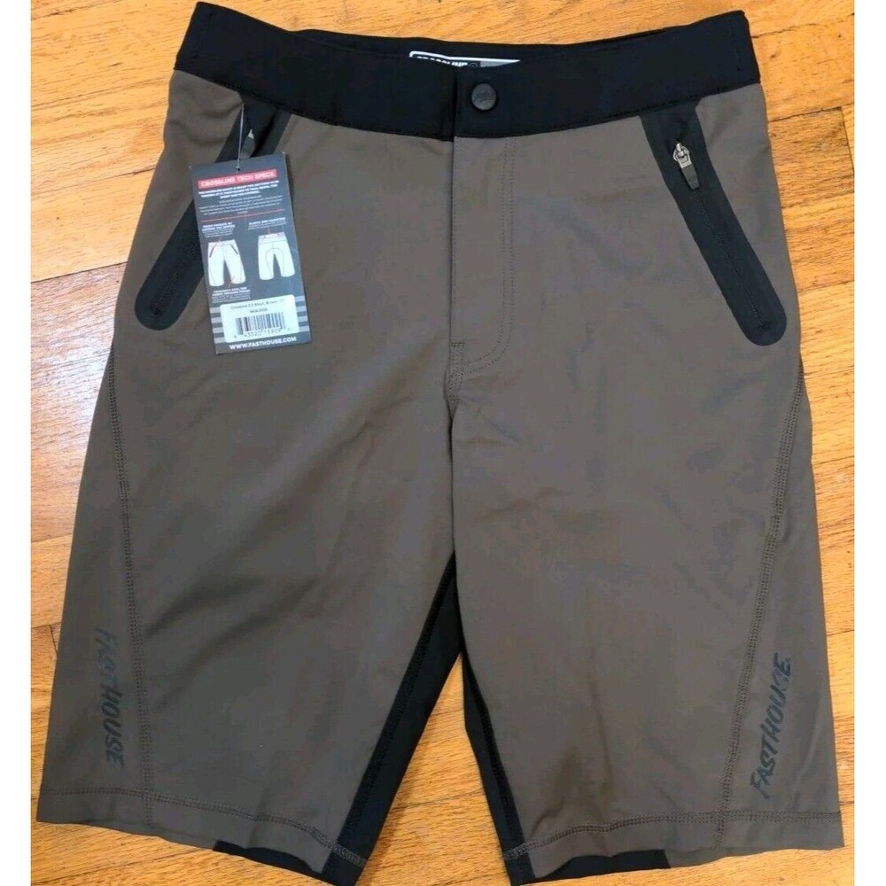 Brand New Fasthouse Men's Crossline 2 Mountain Bike Shorts Brown/Black Sz 28 NWT